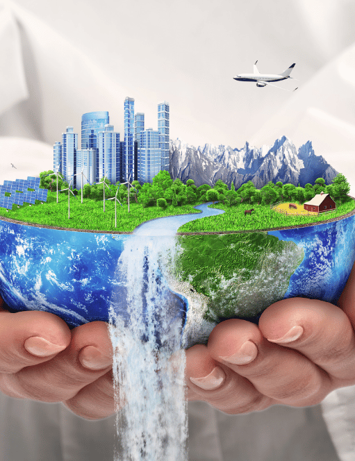 earth green energy hands holding earth showing sustainable energy